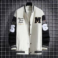 Men's Varsity Casual Letter Number Button Down Streetwear Jacket