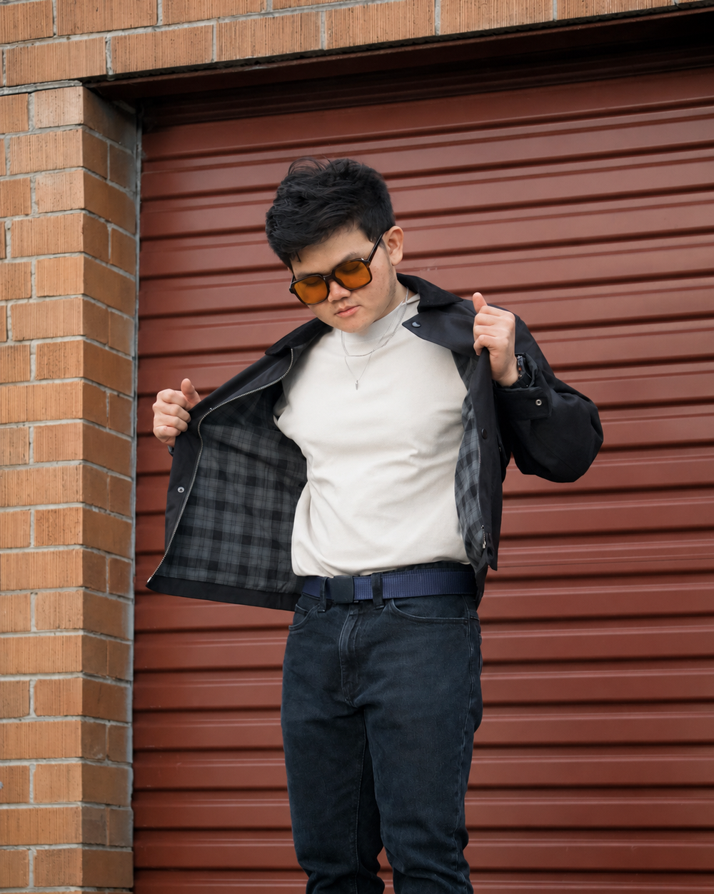 SELFMADE street-style inspiration, softly color-graded editorial photograph